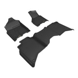 3D MAXpider 19-24 Dodge RAM 3500 Crew Cab w/ Bucket Seats Kagu 1st and 2nd Row Floormat - Black
