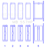 King Engine Bearings General Motors 75+ 262/267/302/307/327/327/350 Main Bearing Set