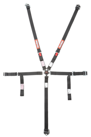 RaceQuip Black JR. CAMLOCK 5pt Seat Belt