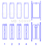 King Engine Bearings Chevrolet 400 V8 (Size STDX) Main Bearing Set