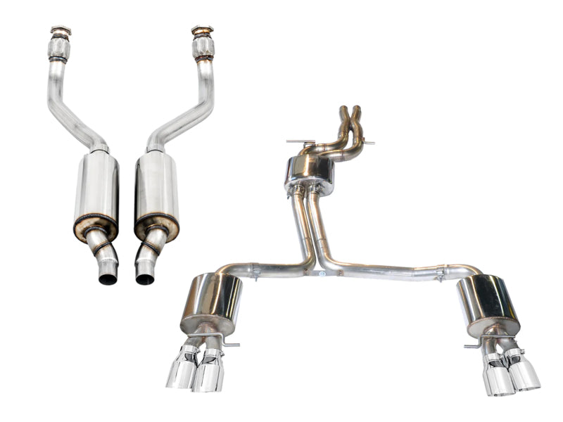 AWE Tuning Audi B8 / B8.5 S5 Cabrio Touring Edition Exhaust - Non-Resonated - Chrome Silver Tips