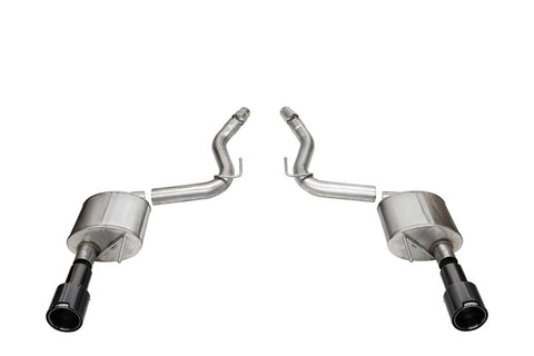 Corsa 2024 Ford Mustang GT Coupe 3in Sport Axle-Back Exhaust - 4.5in Black Carbon Fiber Tips