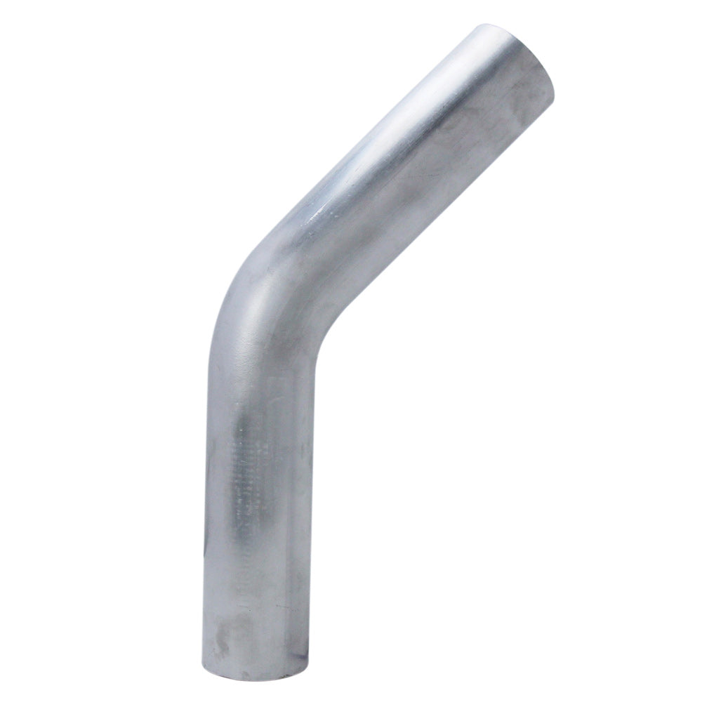 HPS 1.5 inch OD 45 Degree Bend 6061 Aluminum Elbow 16 Gauge w/ 2 inch CLR