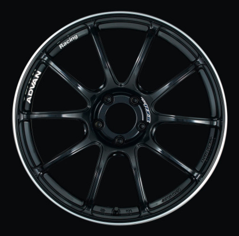 Advan RZII 17x8.0 +45 5x114.3 Racing Gloss Black & Ring Wheel