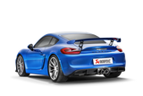 Akrapovic 16-16 Porsche Boxster Spyder / Cayman GT4 (981) Slip-On Line (Titanium) w/ Titanium Tips