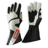 RaceQuip SFI-5 Gray/Black Small Long Angle Cut Glove