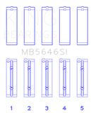 King Engine Bearings Toyota 1AZFE / 2 AZFE (Size +0.25mm) Crankshaft Main Bearing Set