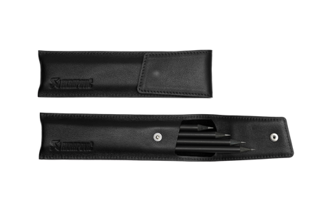 Akrapovic Leather Pencil Case - Black