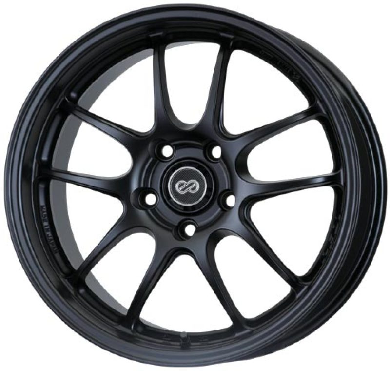 Enkei PF01 18x9 5x114.3 35mm Offset 75 Bore Dia Hyper Black Wheel