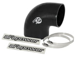 aFe Magnum FORCE Intake Coupling Kit (3-1/2 IN to 3 IN ID x 90 Deg.) Elbow Reducing Coupler - Black