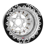 Weld AlumaStar 2.0 15x16 - 5x127 BP - 5in BS Polished/Black Bead Lock Wheel