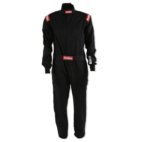 RaceQuip Black Chevron-1 Suit - SFI-1 3XL