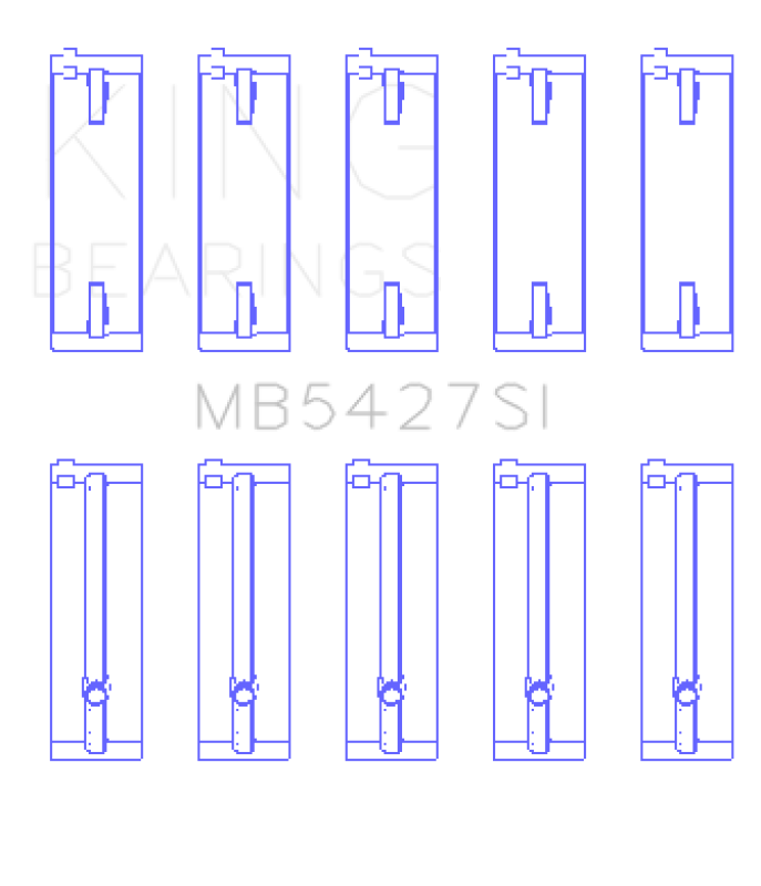 King Engine Bearings Honda L13A4/L15A (Size +0.50mm) Main Bearing Set