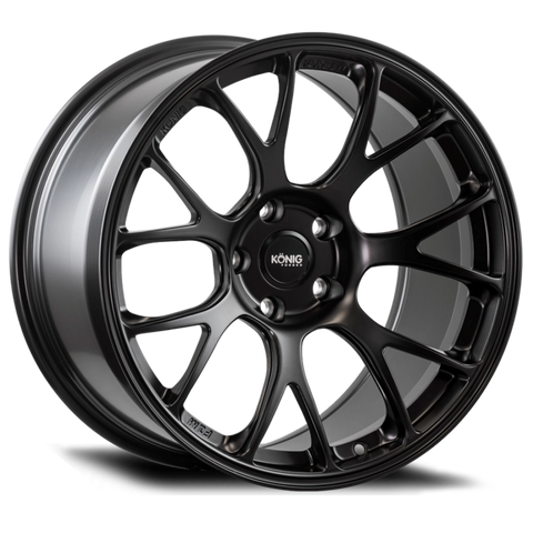 Konig Forged F1M 19X12.5 5X120.65 ET56 Satin Black Knurled Bead