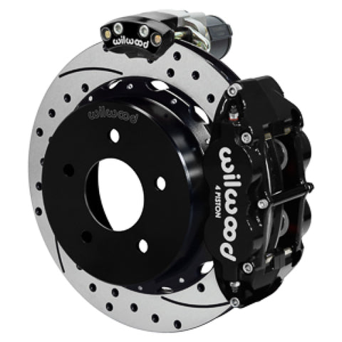 Wilwood 88-98 GM C1500 Superlite Rear Elec. Parking Brake Kit 14in SRP Rotor 3.25in Offset - Blk