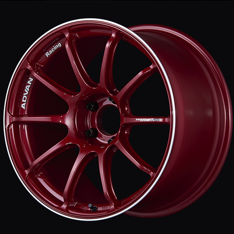 Advan RSIII 18x7.5 / +48 Offset / 5x114.3 / 73mm Bore / Racing Candy Red and Ring