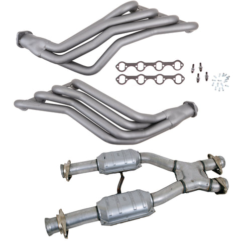 BBK 86-93 Ford Mustang 1-3/4 Long Tube 351 Swap Headers w/High Flow Catted X-Pipe (Ti Ceramic)