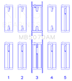 King Engine Bearings Audi/VW Ck/Cy/Ha/Jk/Ky/Rp/Zf/Aeb (Size +0.25mm) Main Bearing Set