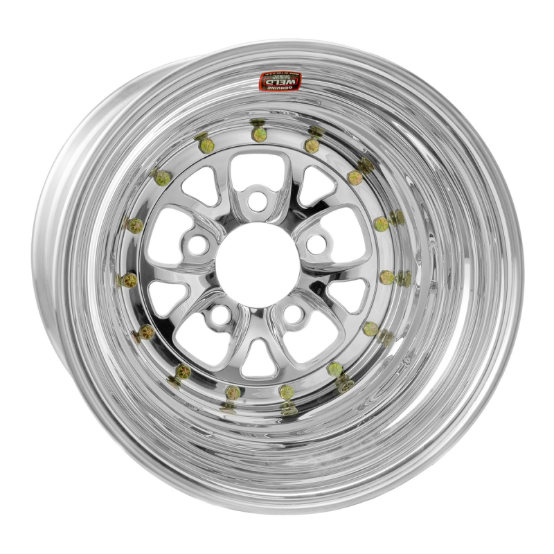 Weld V-Series 15x10 / 5x4.75 / 5 BS / 3.18 HB - Polished Center - Polished Shell - Non-BL Wheel