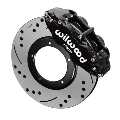 Wilwood kit front FNSL4R PORS 911 1984- 89 3.5 MT 11.10X.95 rotor SRP black W/LINES