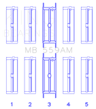 King Engine Bearings Ford 330/352/360/390/410/428 Engine (Size 020) Main Bearing Set