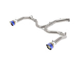 aFe Takeda 20-21 Kia Forte GT 1.6L (t) 3in to 2.5in SS Axle-Back Exhaust System w/ Blue Flame Tips