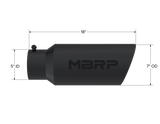 MBRP Universal Tip 7in O.D. Rolled End 5in inlet 18in length Black