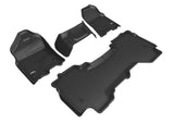 3D MAXpider 19-24 Dodge Ram 1500 Quad Cab W/ Bench Front Row Kagu Black Full Set