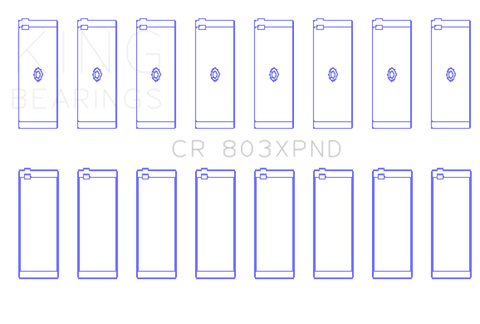 King Engine Bearings ChevrolET SBC 265Ci 283Ci 327Ci (Size STDX) Connecting Rod Bearing Set