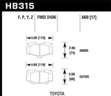 Hawk 95-98 Toyota Tacoma HPS 5.0 Front Brake Pads