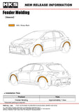 HKS GR COROLLA GZEA14H Fender Molding