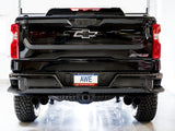 AWE Tuning 22-23 GMC Sierra 1500 AT4X 6.2L 0FG Catback Split Dual (Flat Bumper) - Diamond Black Tips