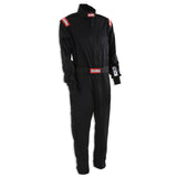 RaceQuip Black Chevron-1 Suit - SFI-1 Large