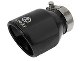aFe Takeda Universal Exhaust Tip 2-1/2 IN Inlet x 4 IN Outlet x 6 IN L- Black