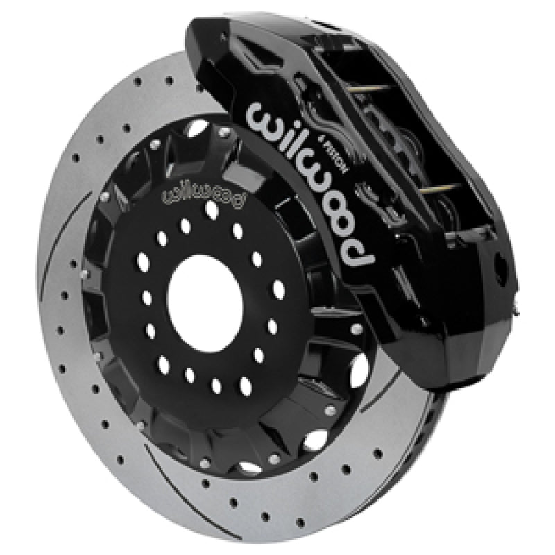 Wilwood 63-70 Chevy C10 TX6R Front Kit w/ 16in SRP Rotors & Lines - Black