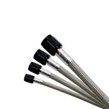 Nitrous Express 4AN 18in Stainless Braided SHO Hose (w/Black 3AN Ends - One End)