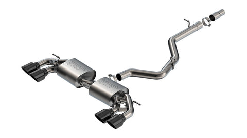 Borla 22-25 Volkswagen Golf R S-type Cat-Back Exhaust - Dual 4.5in Black Chrome Tips