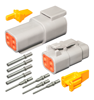Deutsch 4 Pin Mini DTM Series Complete Connector Kit