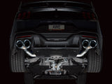 AWE 2024 Ford Mustang Dark Horse S650 RWD Track Edition Catback Exhaust w/ Quad Chrome Silver Tips