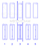 King Engine Bearings Ford V8 351ci 5.8L 16v Crankshaft Main Bearing Set (Set of 5)