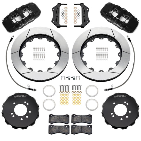 Wilwood 89-98 Nissan 240SX/89-94 Skyline/90-96 300ZX Aerolite 6R Fr BBK w/ 14in SLT Rotors - Black