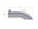 MBRP Universal Tip 3.5in O.D. Turn Down 3.5in inlet 12 length