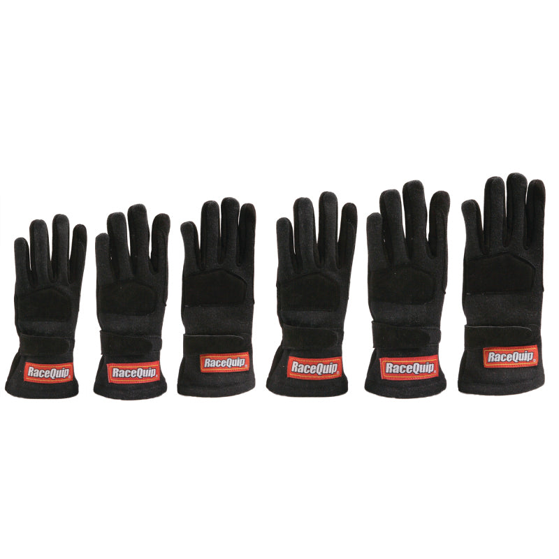 RaceQuip Black 2-Layer SFI-5 Glove Kid - XXS K6