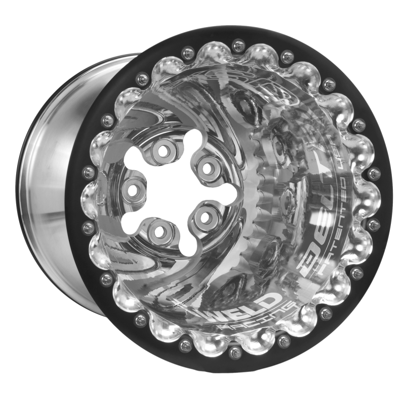 Weld Delta-1 TA 16x16 / 5x5 / 5 BS / 3.5 HB - Polished - Black DBL Wheel