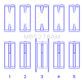 King Engine Bearings Ford 140Ci /2.3Liter/L4 (Size +0.25mm) Main Bearing Set