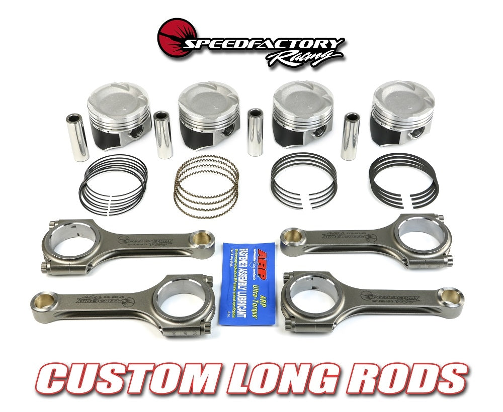 SpeedFactory Racing No-Notch H-Beam Long Rod and Vitara Piston Combo D