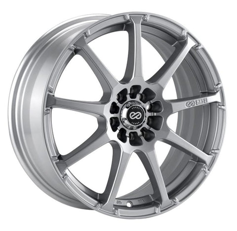 Enkei EDR9 17x8 5x105/110 38mm Offset 72.6 Bore Diameter Silver Paint Wheel
