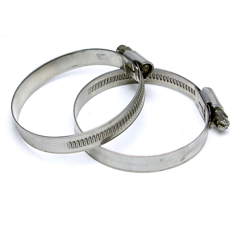 HPS Stainless Steel Embossed Hose Clamps Size 44 2pcs Pack 2-3/8 inch - 3-1/8 inch 60mm-80mm