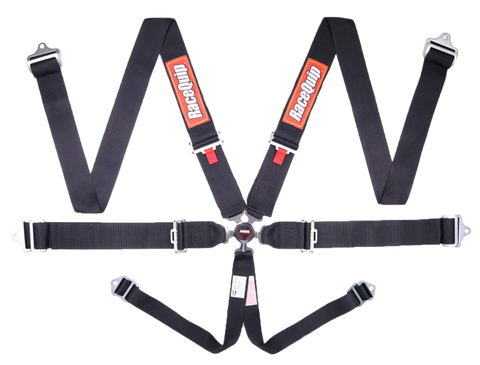 RaceQuip Black SFI CAMLOCK 6pt PD Lap Seat Belt