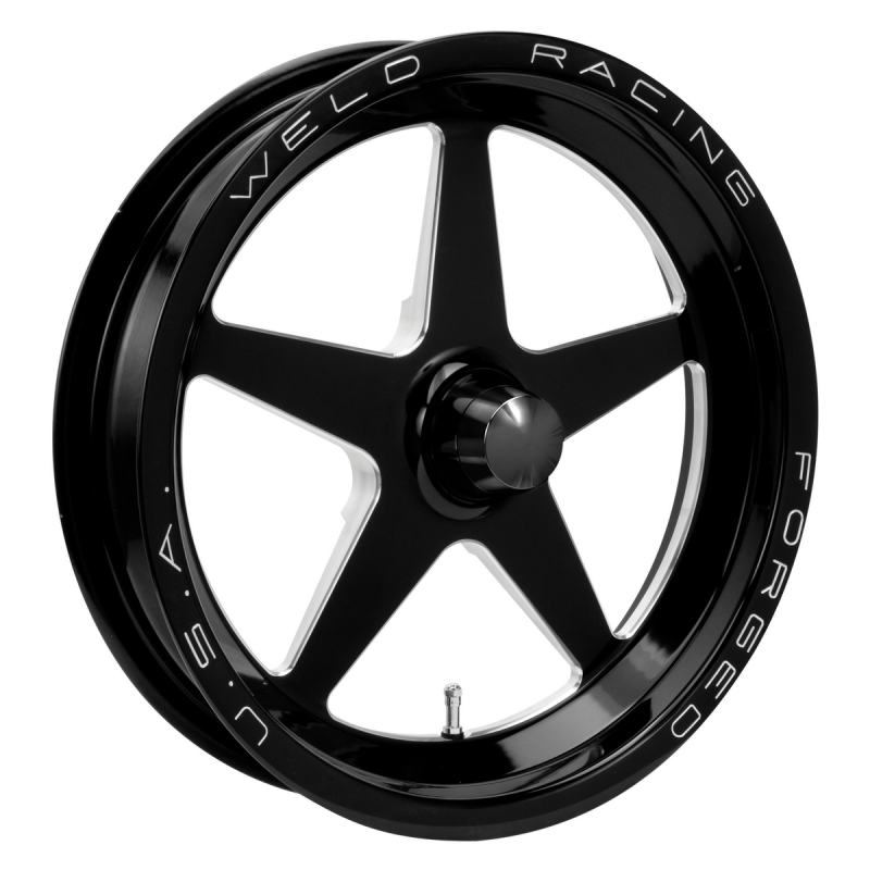 Weld Alumastar Frontrunner 15x3.5 / Anglia Spindle / 1.75 BS - Gloss Black Milled - Non-BL Wheel